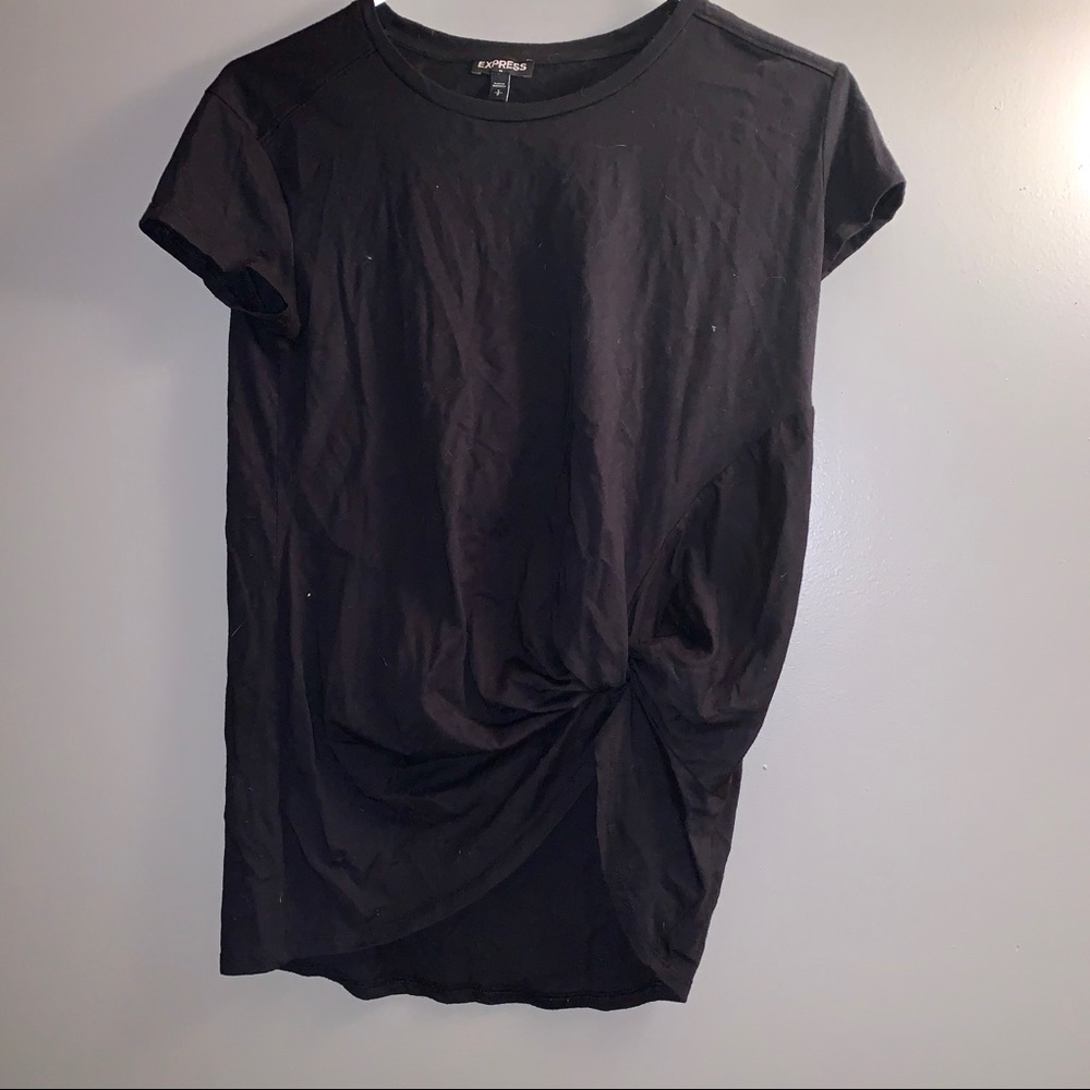 Black Express Tied Up Tee